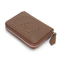 Genuine Leather Short Wallet Brand Hollow Out H Card Holders Luxury Designer Women Fashion Small Purse Famous Men Slim Money Bag