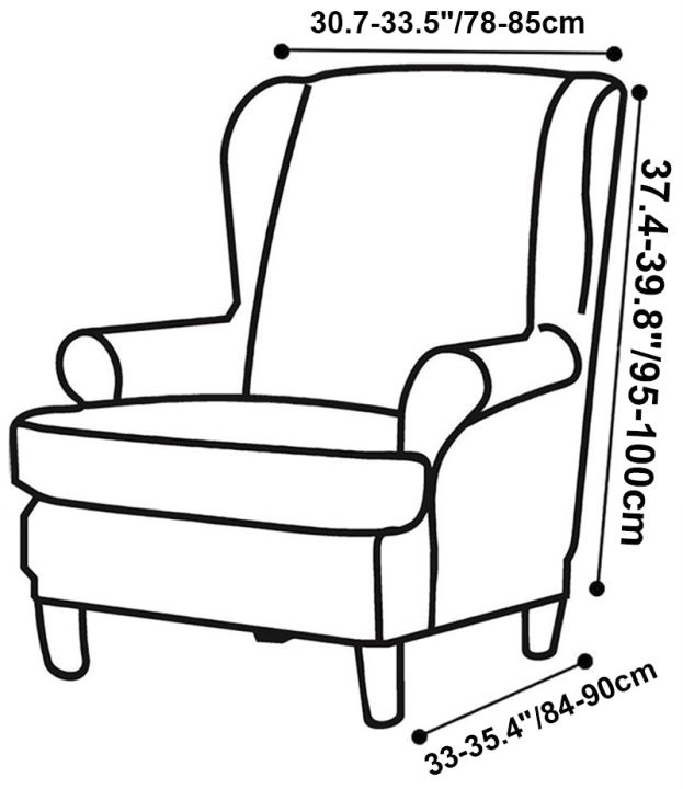 cloth-artist-กำมะหยี่-wingbackcovers-ยืดปีกเก้าอี้ปกกับที่นั่งหุ้มเบาะยืดหยุ่นโซฟา-slipcovers-โซฟาสีทึบครอบคลุม