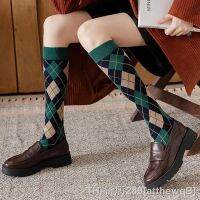 【CC】℗✷  plaid Knee women ladies girls Lattice Leisure knee-high stockings Over long