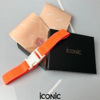 iCONiC NEON ORANGE Belt #9098 เข็มขัด สีส้มสะท้อนแสง สาย ยางยืด หัวพลาสติก เข็มขัดสายยาว เข็มขัดแฟชั่น เข็มขัดเชือก เข็มขัดไนล่อน เข็มขัดผูก