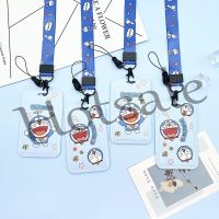 【hot sale】 ⊕ B11 Wholesale Cute Identity Card holder lanyard Student Cartoon Anime card Holder women men Campus Meal Water Bus Metro Protective Case Access Control Blue Fatty Doraemon Cat Work Id card cover sleeve