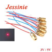 100pcs 650nm 6mm 3V 5V 5mW Adjustable Laser Dot Diode Module Red Copper HeadElectrical Circuitry Parts