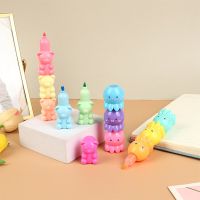 1PC Cute Cat Claw Bear Octopus Shape Highlighter Cartoon Can Be Separated Wide Pen Thick Pen Student Line Color MarkerHighlighters  Markers