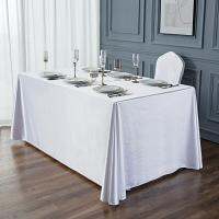 Morris8 Oversized wedding white tablecloth can be customized round goods party dining table cover for direct sales