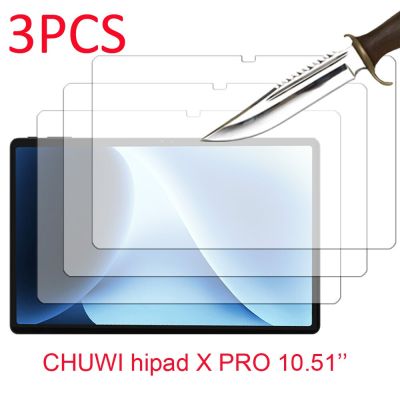 3ชิ้นสำหรับ Chuwi Hipad X Pro 10.51 ปกป้องหน้าจอกระจกเทมเปอร์3แพ็คแท็บเล็ตป้องกันฟิล์ม HD ป้องกันรอยขีดข่วน