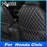 For Honda Civic Fe11th Gen 2022-2023 Car Interior Essories Leather Seat Back Anti-Kick Protective Cover Decoration Pads Parts