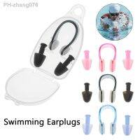 Soft Swimming Earplugs Nose Clip Case Protective Prevent Water Protection Ear Plug Waterproof Soft Silicone Swim Dive Supplies