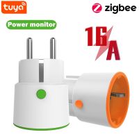 Tuya Smart Zigbee Plug Socket 3680W 16A Power Energy Monitoring Timer Switch EU Outlet Work With Tuya Hub Zigbee2mqtt