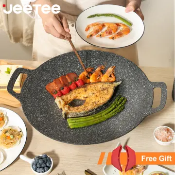 Portable Frying Smokeless Tray Lightweight Induction Grill Pan