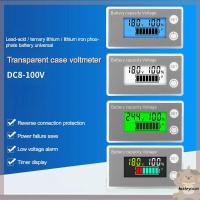 KATHRYNSON จอ LCD แสดงผล ตัวแสดงความจุแบตเตอรี่ ลิเธียม LiFePO4เซลล์ตะกั่วกรด DC8-100V มิเตอร์ไฟฟ้ามิเตอร์ ที่มีคุณภาพสูง มืออาชีพอย่างมืออาชีพ เครื่องวัดแรงดันไฟฟ้า