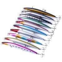 10Pcs Mixed Color Fishing Lures Set 18cm 246G Treble Hooks Lifelike Bait Bass Wobbler Crankbait