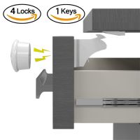 ▲☸❂ Children Invisible Security Lock for Baby Safety Magnetic Locks Home Drawer Cabinet Door Locks Anti-Pinch Hand Babies Protection