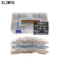 1300pcs 1ohm-3M ohm Metal Film Resistor Set 1/4W 1 DIY Electronic Resistors Assortment Kit 130 Valuesx10pcs Resistance Pack