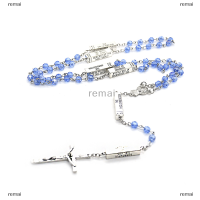 remai สร้อยคอคาทอลิกคริสตัลแบบย้อนยุคของขวัญเครื่องประดับสวดภาวนาทรงลูกบาศก์แสนลึกลับ