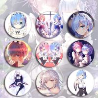 【CC】 2021 RE:ZERO Badges on a Emilia Ram Rem Anime Pins Badge Decoration