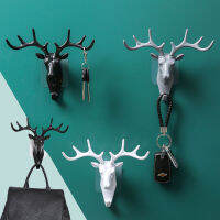 [HOT 2023] ใหม่ Vintage Vintage Deer Wall ตะขอแขวน Head Antlers สำหรับแขวนเสื้อผ้าหมวกผ้าพันคอคีย์กวาง Horns ราวไม้แขวนตกแต่งผนัง