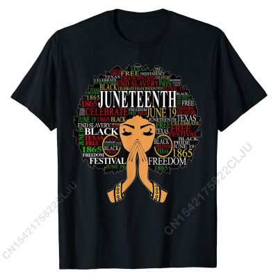 Juneteenth Melanin Black Men Natural Hair Afro Word Art T-Shirt Popular Student T Shirt Cotton T Shirt Cal