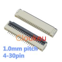 FPC FFC Connector socket 1.0mm Clamshell type Bottom contact 4p 5p 6p 7p 8p 10p 12p 14p 16p 18p 20p 22p 24p 26p 28p 30pin