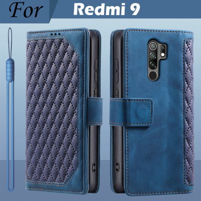 For Xiaomi Redmi 9 Case Magentic Flip Leather Stand Wallet Book Case For Redmi 9 Case Redmi 9 Phone case Redmi9 Cover Card Slots