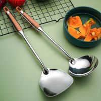 ✙❁☌ Long Handle Stainless Steel Wok Spatula Kitchen Slotted Turner Rice Spoon Ladle Cooking Tools Utensil Set Dropshipping utensilio