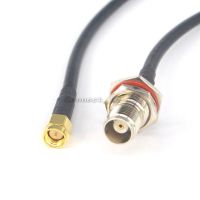 RF Cable TNC Female Bulkhead O-ring to SMA Male Coax Connector Adapter Extension 1.6 Feet