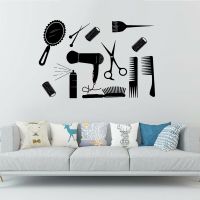 Pretty Vinyl Salon Wall Stickers Hairdresser Wallpaper For Barber Shop Salon Sticker Wall Decal Sticker Wall Stickers Decals