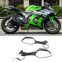 กระจกมองหลังรถจักรยานยนต์พร้อมไฟเลี้ยวแบบ LED สำหรับ NINJA ZX10R 2011-2015