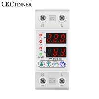 [Hot K] กว่าภายใต้แรงดันไฟฟ้ามากกว่า Current Protector Din Rail Dual Display ปรับได้อุปกรณ์ตัดไฟ40A 63A 80A 220V แรงดันไฟฟ้ารีเลย์