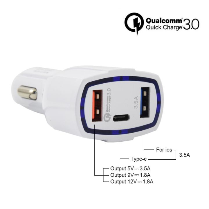 35w-pd-usb-c-ที่ชาร์จแบตในรถชาร์จเร็ว3-0-qc3-0ที่ชาร์จแบตเตอรี่โทรศัพท์ประเภท-c-ตัวชาร์จไฟสำหรับ-iphone-เร็ว13โทรศัพท์-iphone-lcz396ที่ชาร์จแบตในรถ-s