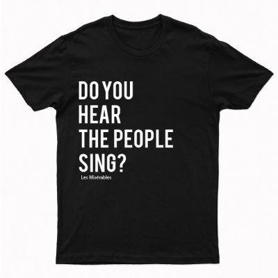 MiinShop เสื้อผู้ชาย เสื้อผ้าผู้ชายเท่ๆ เสื้อยืด DO YOU HEAR THE PEOPLE SING? T-SHIRT เสื้อผู้ชายสไตร์เกาหลี