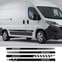 สติกเกอร์ข้างประตูรถตู้รถยนต์สำหรับ Fiat Ducato Maxi นี่คือ Decals 8 35 Canper คาราวานลายกราฟิกลายทางปรับอัตโนมัติรถ