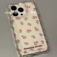 กัญชาลูกไม้ลายดอกไม้เล็ก ๆ แอปเปิ้ล 14promax/15pro เคสโทรศัพท์มือถือ 12/11 ป้องกันการล่มสลาย xsxr เคสอ่อน 7/8plus