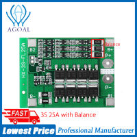 【Agoal】 3S 4S 25A 40A 18650แบตเตอรี่ลิเธียมแผ่นป้องกัน11.1V 12.6V 14.8V 16.8 Currentด้วยBalancedชาร์จเกินจำนวนDischarge