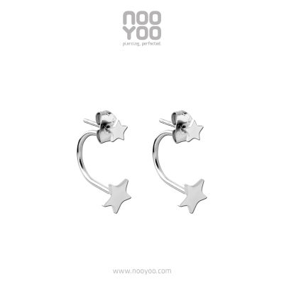 NooYoo ต่างหูสำหรับผิวแพ้ง่าย Double STAR Surgical Steel