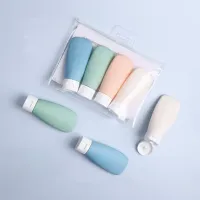 60ml*4 Cosmetics Bottling Travel Set 4pcs/set Color Travel Portable Skin Care Bottle Environment Recyling Refilable Bottle Travel Size Bottles Contain