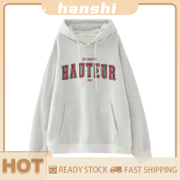 hanshi [2023 new HOT FASHION] lazlook เสื้อสเวตเตอร์แฟชั่นแนวสตรีทสำหรับฤดูใบไม้ร่วงมีฮู้ดแขนยาวพิมพ์ลายตัวอักษรสำหรับผู้หญิงทรงหลวมลำลอง