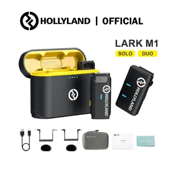 Hollyland LARK M2 Wireless Lavalier Microphone Combo Version 24Bit Weight  9g 300m Transmission Combo Version For Phone Camera Computer Laptop