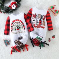 My First Christmas Baby Girl Rompers ทารกแรกเกิดเด็กทารก Rainbow Letter พิมพ์ Jumpsuit Playsuit Xmas Baby Costumes