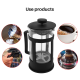 4X Glass French Press Coffee Tea Maker, 600Ml Coffee Press, Borosilicate Glass with Heat Resistant Handle