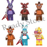 【hot sale】 ◐ B02 [Available]1PCS FNAF Figures Toys Five Nights At Freddys Building Blocks Bonnie Foxy Freddy Chica Bear Dolls Kids Toy