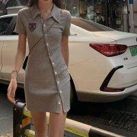 2021 Summer Polo T-Shirt Dress Korean Women Fashion Clothing Casual Turn Down Collar Short Sleeve Ladies Female Button Pullover