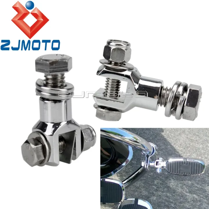Motorcycle Footpeg Mount Clevis Bolt Clamps Footrests Mount Adapters