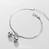 MeeningBrand ❥ สร้อยข้อมือเงิน TWO BELLS [01-0079]