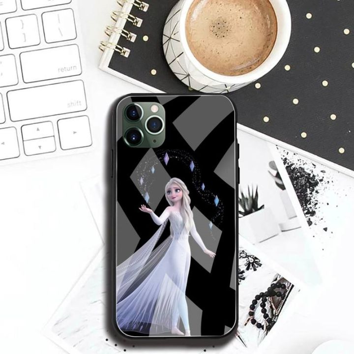 16-digits-frozen-elsa-anna-เคสโทรศัพท์กระจกนิรภัยสำหรับ-iphone-13-12-11-pro-mini-xr-xs-max-8x7-6s-6-plus-se-2020-cover