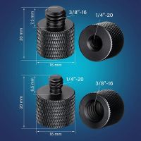 8Pcs Microphone 1/4 Male to 3/8 Female and 3/8 Male to 1/4 Female Camera Screw Adapter for Camera Tripod Stand