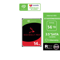 SEAGATE IRONWOLF PRO NAS HDD  ST14000NE0008 / 14TB / 3.5" / 7200RPM / C/256MB / SATA 6GB/s (ฮาร์ดดิสก์) *ฟรีบริการกู้ข้อมูล