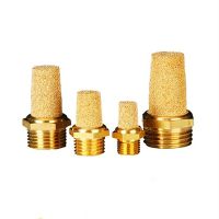 BSL-M5 1/8 1/4 3/8 1/2 Pneumatic Brass Exhaust Muffler Silencers Fitting Noise Filter Reducer Connector Copper flat/long muffler Air Compressor