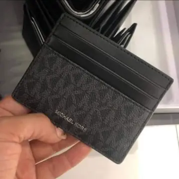 Michael Kors Cooper Tall Card Case Wallet (Black)