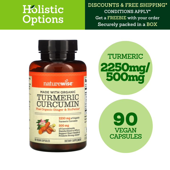NatureWise, Turmeric Curcumin with Bioperine, 90 Vegan Capsules Lazada PH