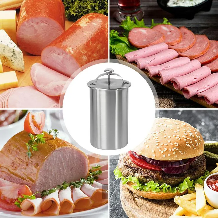 Meat Press Maker Stainless Steel Ham Press Maker with Thermometer Sandwich  Deli